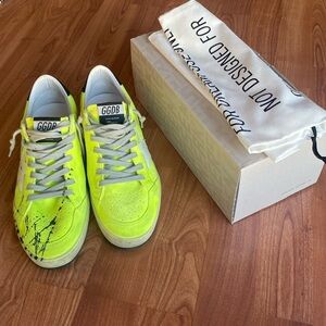 Golden Goose Neon Yellow Sneakers